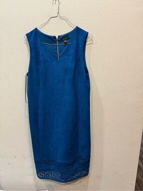 Thalia Sodi Dress Womens Blue High Neck Sleeveless Party Dress